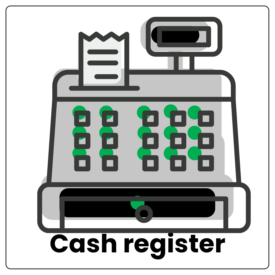 Visual Cue: Cash register - Cash register