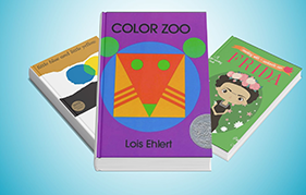 Color zoo, Frida, and Little Blue Little Yellow bookcovers
